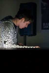 HudMo DJing at a party in Glasgow